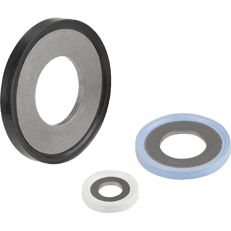 Kipp Seal And Shim Washer Hygienic Usit, D=16, 2 Stainless Steel 1.4404, Comp:70 Epdm 291, Comp:Black K1326.161